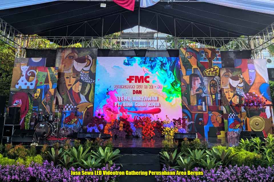 Jasa Sewa LED Videotron Gathering Perusahaan Area Bergas