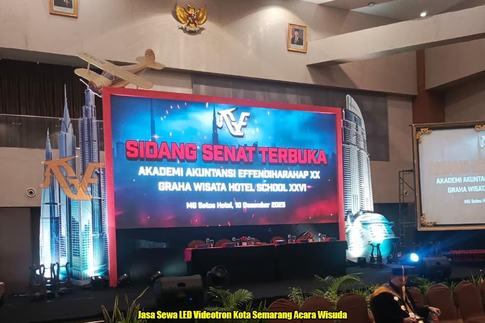 Jasa Sewa LED Videotron Kota Semarang Acara Wisuda